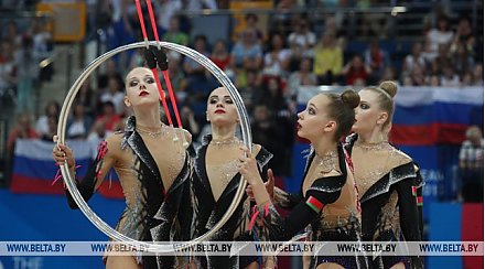 Белорусские гимнастки в групповых упражнениях завоевали два золота II Европейских игр