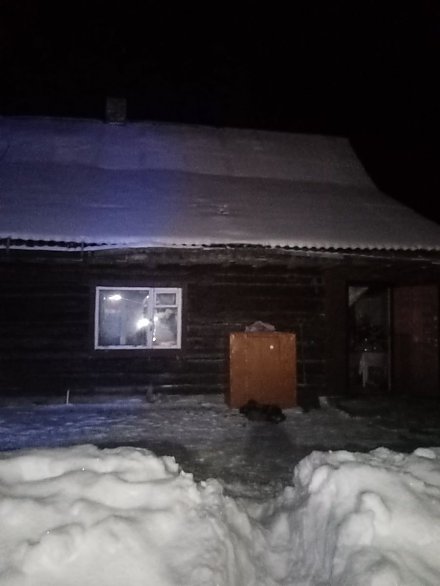 В Вороновском районе горел жилой дом