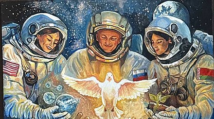 Их выбрали племянница Гагарина и Олег Новицкий. Рисунки юных белорусов вошли в книгу о космосе 