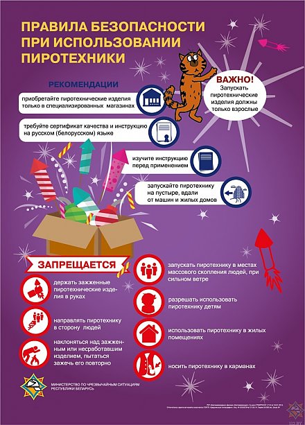 Правила безопасности при использовании пиротехники (инфографика)