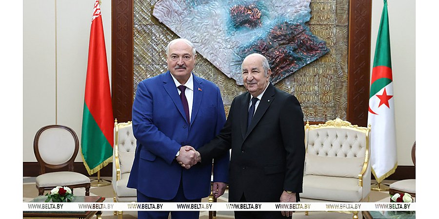 Встреча Александра Лукашенко с Президентом Алжира Абдельмаджидом Теббуном проходит во дворце "Эль-Мурадия"