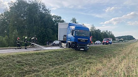 В Волковысском районе водитель уснул за рулем и въехал в фуру: пострадала пассажир
