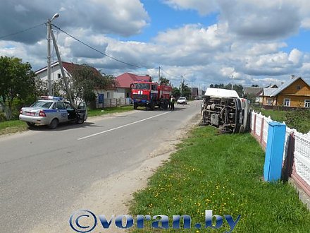 На перекрестке улиц Весновой и Литовчика в г.п. Вороново столкнулись автомобили