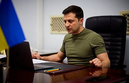Зеленский дал эксклюзивное интервью журналисту CNN в своем киевском убежище