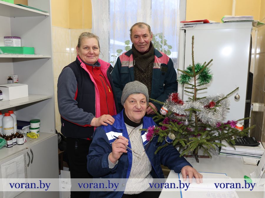 бригадир комплекса Лилия Казаковская, ветврачи Антон Федосевич и Ирина Седяк.JPG